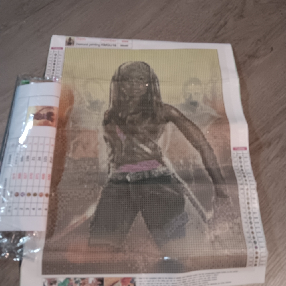 The Walking Dead Diamond Painting Kit Michonne Design 30x40